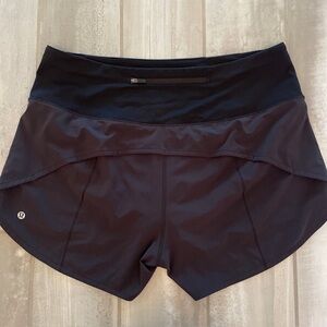 Lululemon Speed Up Shorts Women’s Size 12 Black 3.5” Lined Activewear